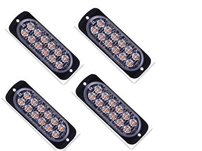 表面贴装的琥珀色/白色36W 12-LED警告紧急闪光闪光灯LED长条灯12V-24V